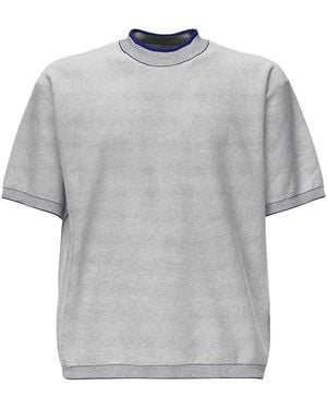 Stone Island T-Shirt With Two-Tone Yarn - Grey