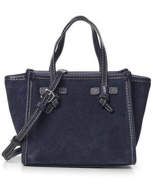 Gianni Chiarini Miss Marcella Suede Bag - Blue