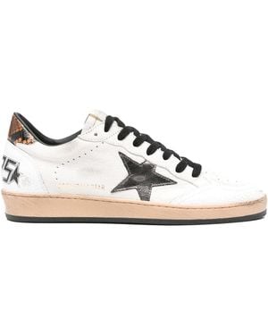 Golden Goose Ball Star Leather Sneakers - White