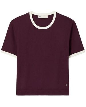 Tory Burch Contrast T-Shirt - Purple