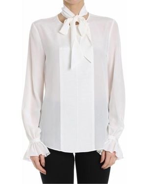 KARL LAGERFELD Bow Blouse - White