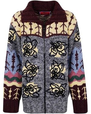 La DoubleJ Embroidered Cardigan - Blue