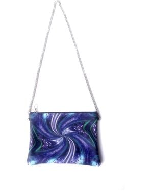 MARIA ENRICA NARDI Cheope Napa Leather Crossbody Bag - Blue