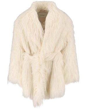 Entire studios Coat With Belt - Natural