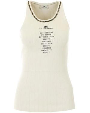 Elisabetta Franchi Tank Top - Natural