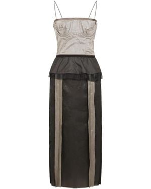 Maison Margiela Silk Midi Dress - Metallic