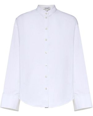 Alaïa Cotton Poplin Shirt - White
