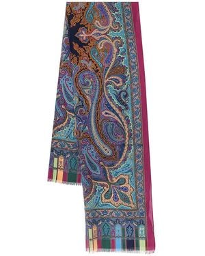 Etro Silk Scarf - Blue