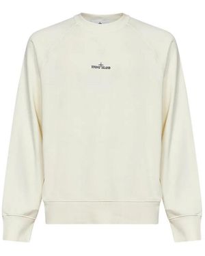 Stone Island Felpa Ivory - White