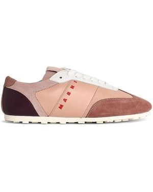 Marni Softy Soccer Leather Trainers - Pink