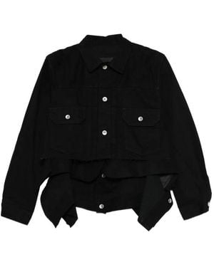 Sacai Layered Denim Jacket - Black