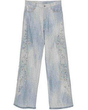 Ermanno Scervino Faux-Denim Trousers - Blue
