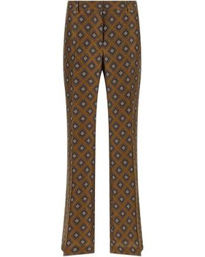 Alberto Biani Tie-Print Trousers - Brown
