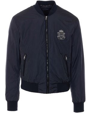 Dolce & Gabbana Dolce&Gabbana Logo Patch Jacket - Blue