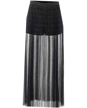 Twinset Plumeties Motif Mini Skirt - Black