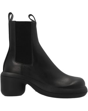 Jil Sander Solid Round Toe Boots - Black