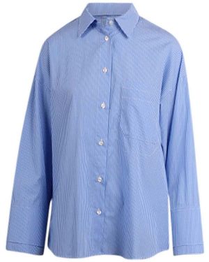 NOUMENO CONCEPT Pinstriped Shirt - Blue