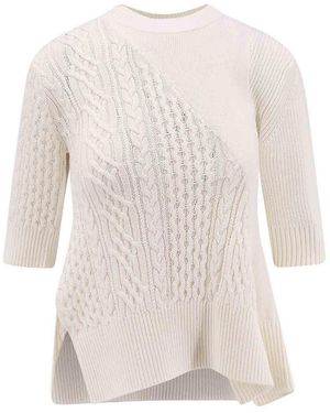 Sacai Asymmetrical Jersey - White