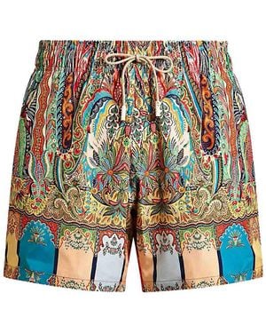 Etro Swimsuit With Placed Floral Paisley Print - Multicolor
