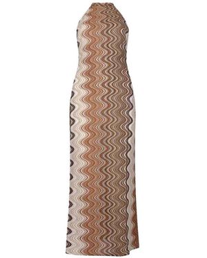 MC2 Saint Barth Tony R Rachel Sea Wave Long Dress - Natural