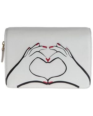 Lulu Guinness Printed Leather Bag - White