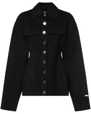Sportmax Shaped Wool Jacket - Black