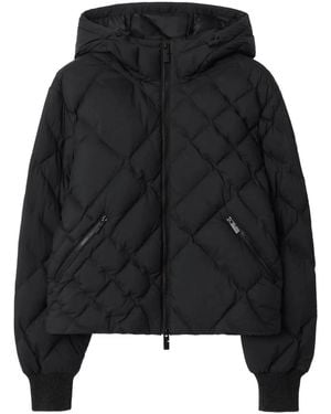 Burberry Check Stitch Delley Puffer Jacket - Black