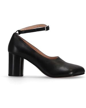 Niccolò Pasqualetti Obliqua Block Heel Court Shoes - Black