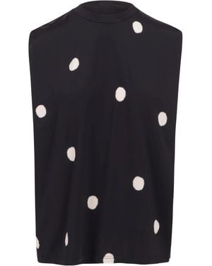 Christian Wijnants Ladybug Print Jersey Top - Blue