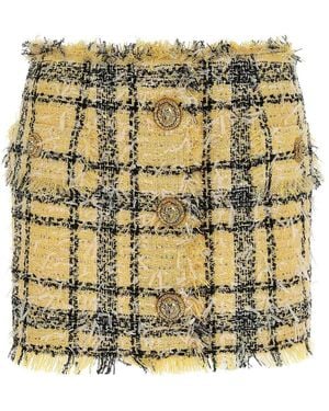 Balmain Lurex Tweed Skirt - Metallic