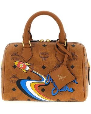 MCM Ella Boston Top Case - Brown