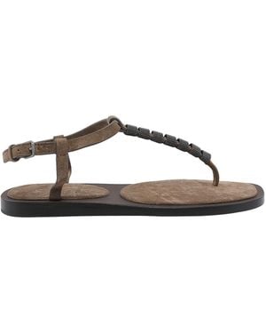 Brunello Cucinelli Slide Sandals - Brown