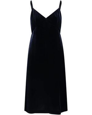 Aspesi Velvet Slip Dress - Black