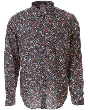 Paul Smith Flower Slim Fit Shirt - Grey