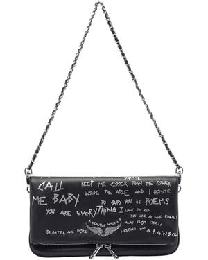 Zadig & Voltaire Rock Graffiti Pochette - Black