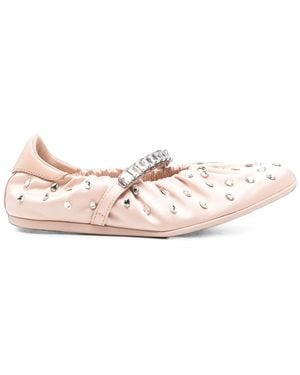 Jimmy Choo Jade Leather Ballets - Pink
