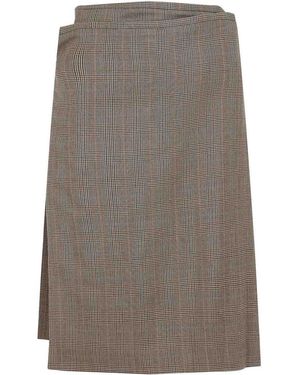 Phoebe Philo Kilt Midi Skirt - Grey