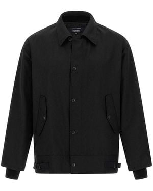 Comme Des Garcons Hommes Plus Wool Overshirt - Black