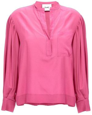 Nude Silk Bloshirt - Pink