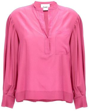 Nude Silk Bloshirt - Pink