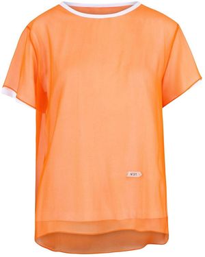 N°21 Layered Design Short Sleeve T-Shirt - Orange