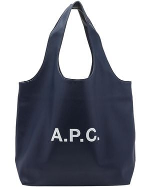 A.P.C. Borsa Tote Ninon - Blu