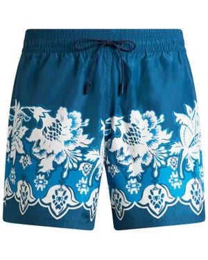 Etro Polyester Swim-Trunk Roma - Blue