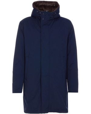 Herno Hooded Padded Parka - Blue