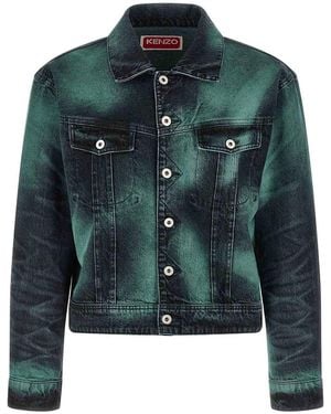 KENZO Shirt Collar Jackets - Green