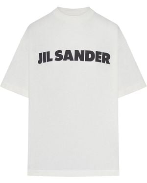 Jil Sander Cotton T-Shirt With Logo - White