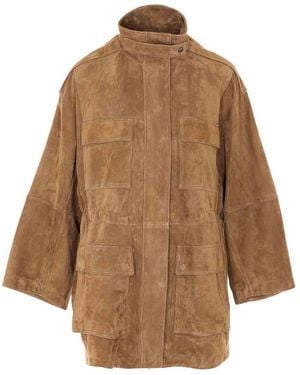 Brunello Cucinelli Suede Jacket - Natural