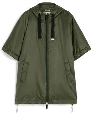 Max Mara Padded Hooded Cape - Green