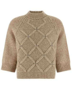 Peserico Jewel Diamond Jumper - Natural