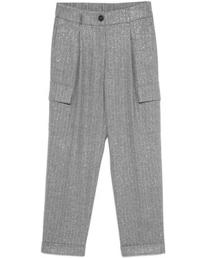 Peserico Elasticated Pants - Gray